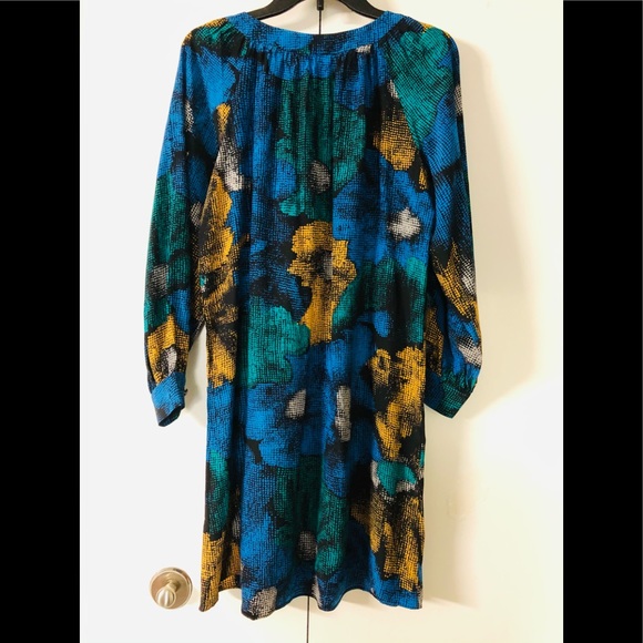 Alice & Trixie 100%Silk Dress Tunic size S Floral summer long sleeves - Picture 12 of 14